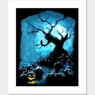 Pumpkins at halloween Posters and Art